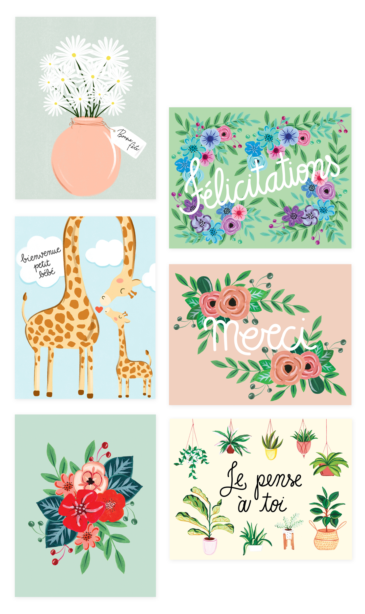 French Everyday Cards Bundle