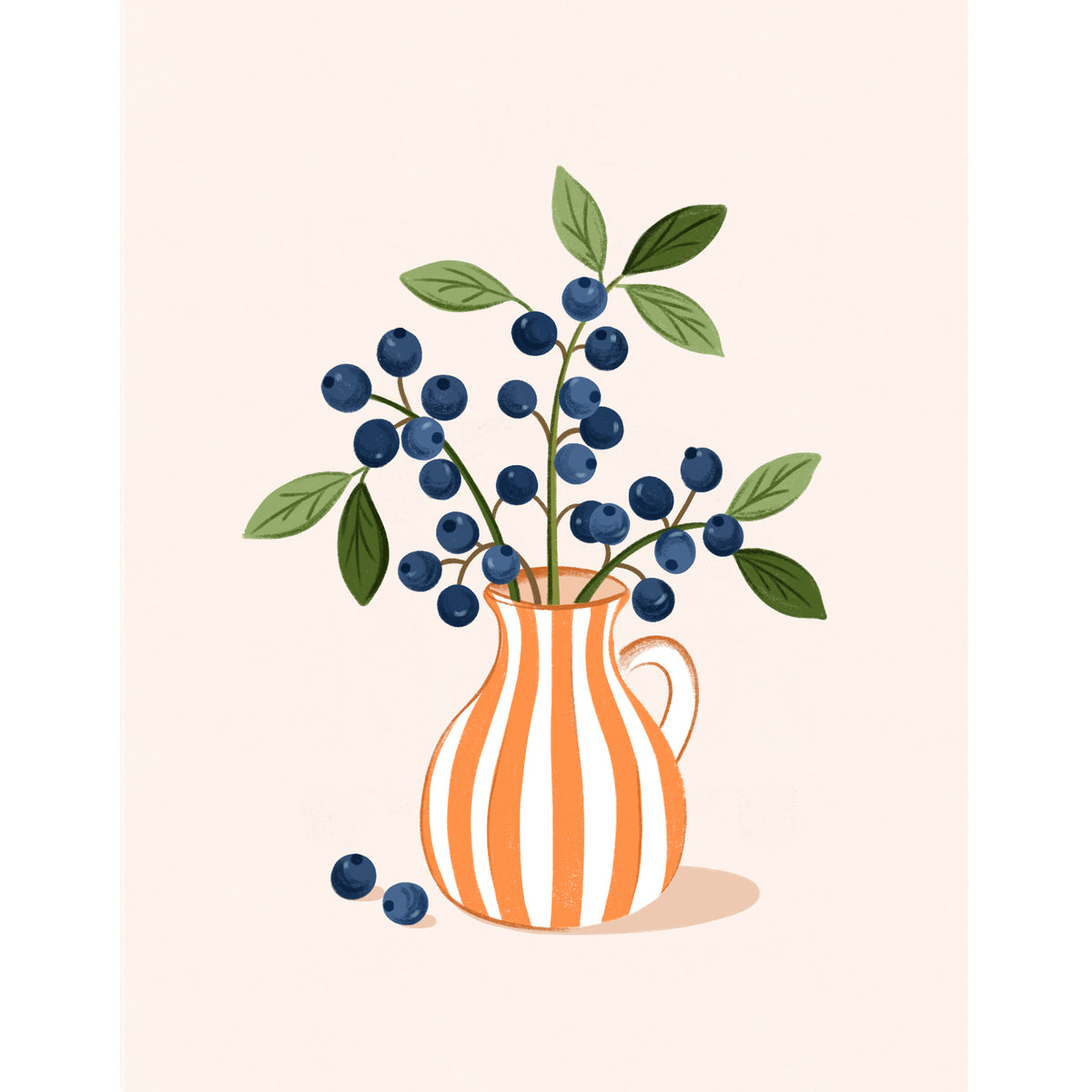 Blueberries Vase