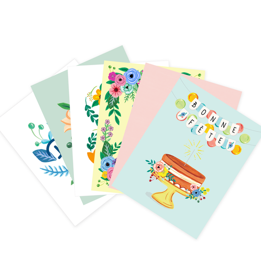 French Yearly Holidays Cards Bundle