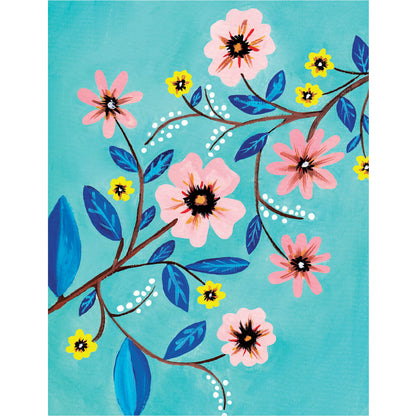 Turquoise fleurie