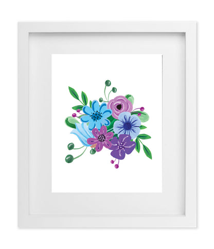 Fleurs bleu violet