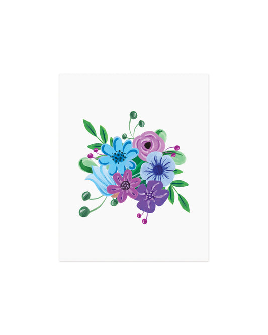 Fleurs bleu violet